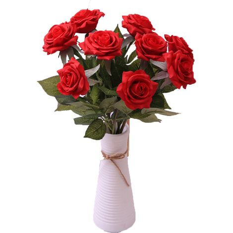 1 Bouquet fleurs artificielles, tissu haute qualité, finition réaliste, décoration maison bureau (1/5)