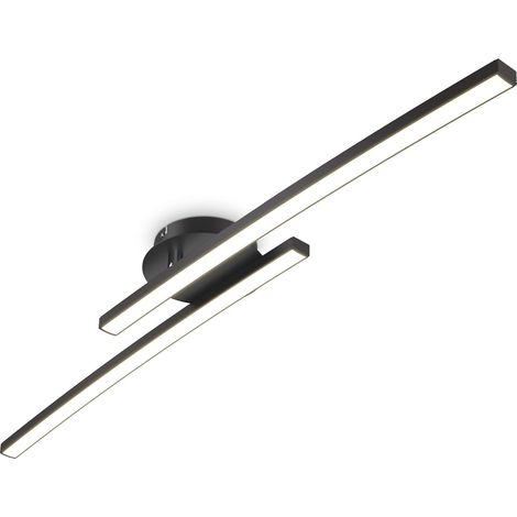12W Deckenleuchte, 2 schwenkbare LEDs, 3000K Warmweiß, schwarz, 1100 Lumen (1/5)