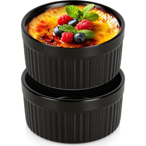 Cuencos de porcelana negra para hornear, 260 ml, 2 unidades. (1/5)