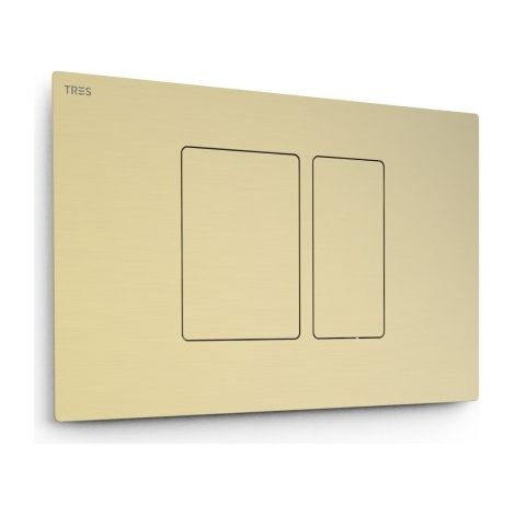 Bouton de chasse double pour WC Cava doré - TRES 25429801CA