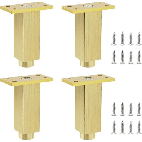 Pieds de meuble décoratifs, adaptés à un usage domestique, canapés, tables, lot de 4, dorés, 8 cm de haut / 3 pouces 8 cm de haut. (1/5)