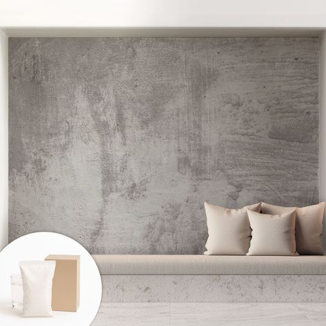 Fototapete Tapete Vliestapete mit Kleber Büro Wandgestaltung - Wanddekoration Wohnzimmer Rohbeton 208x146 cm (1/5)
