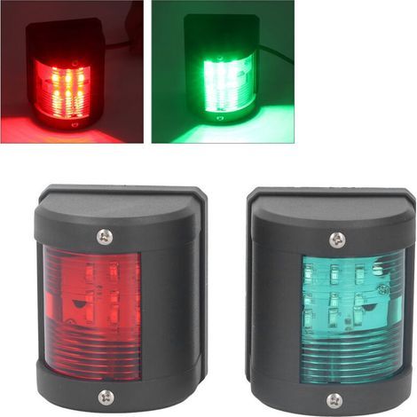 LED-Navigationslichter PC Steuerbord Grün Backbord Rot 112,5° 2NM Marine Bootsbeleuchtung 12V 24VDC 2 Stück, für Bug- und Heckbeleuchtung (1/5)