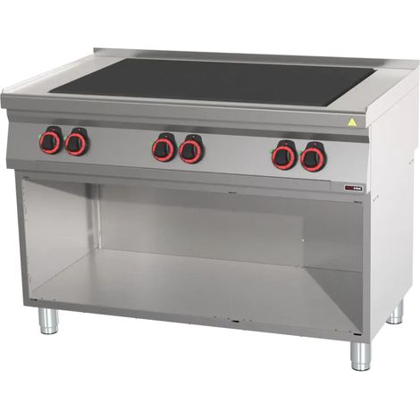 Fourneau électrique avec 6 coup de feu avec soubassement REDFOX - SPL 70/120 E - REDFOX