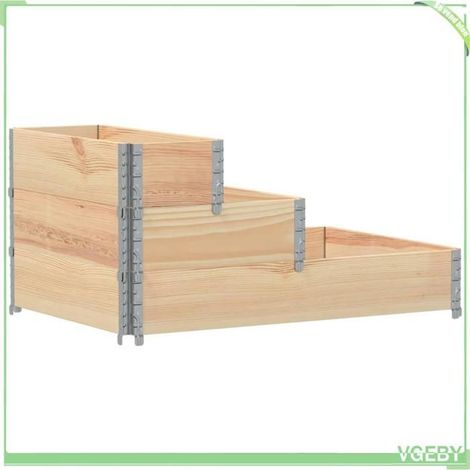 Lit surélevé - FAFEICY - 3 niveaux - Bois de pin massif - Pliable - 120 x 80 x 60,5 cm (1/5)