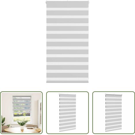 vidaXL Sonnenschutz - Doppelrollo Hellgrau 85x100 cm Stoffbreite 80,9 cm Polyester (1/5)