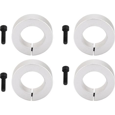 Kit de 4 colliers de fixation pour arbre fendu, alésage de 1 pouce, en alliage d'aluminium, avec vis de serrage, diamètre 25 mm. (1/5)