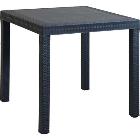 Tavolo Dallas 80x80x74 h cm in Wicker Antracite (1/5)