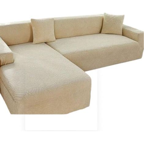 [JAMAIS UTILISÉ] Waterproof Sofa Covers 1/2/3/4 Seats Jacquard Solid Couch Cover L Shaped Sofa Cover Protector Bench Covers (1/4)