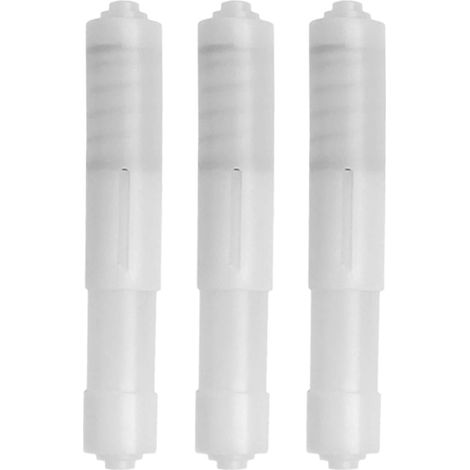 Porte-papier toilette réglable en plastique blanc, lot de 3, barre coulissante, design simple pour (1/5)