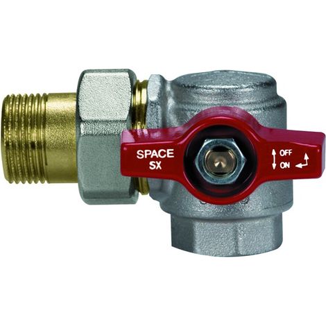 VALVOLA A SFERA A SQUADRA IN OTTONE VERSO SINISTRO MODELLO SPACE 3/4   EFFEBI S.P.A.