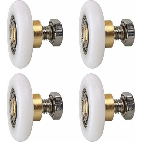LaBlanc - Rodillo para mampara de ducha, rueda de repuesto para mampara de ducha, 4 piezas (20 mm)