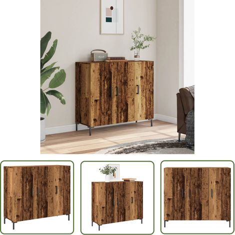 vidaXL Sideboard Altholz-Optik 90x34x80 cm Holzwerkstoff (1/5)