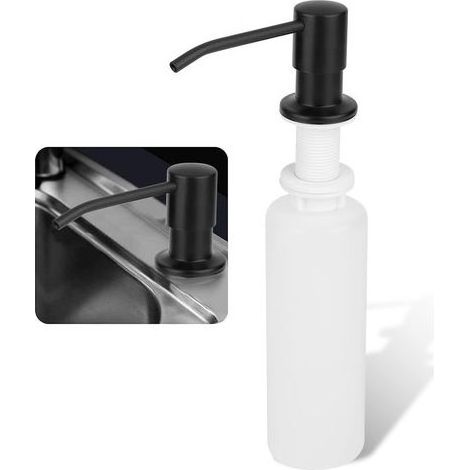 Eingebauter Flüssigseifenspender mit 300-ml-Flasche, Schaumseifenspender für Waschbecken (1/5)
