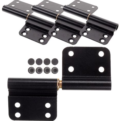 Lot de 4 charnières de porte de salle de bain en alliage d'aluminium, robustes et amovibles, pour portes intérieures et extérieures résidentielles (gauche/droite). (1/5)