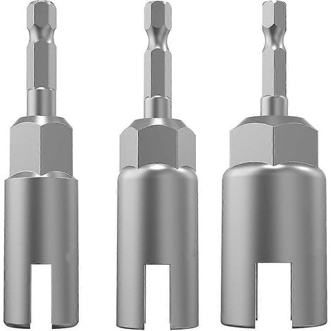 Ensemble de 3 pièces comprenant un tournevis à douille de 6,35 mm (1/4 pouce), un foret à oreilles électrique, un kit d'outils à douille et un kit de clés à douille fendues. (1/5)