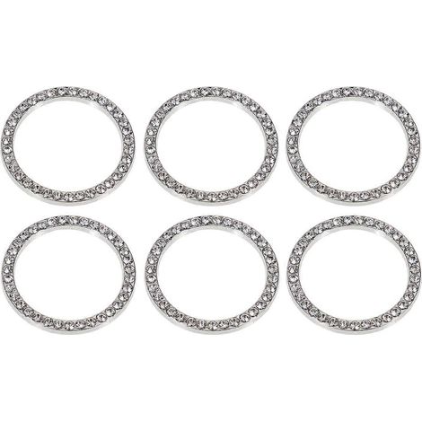Cache-levier de démarrage rond blanc pour clé de voiture, facile à installer, lot de 6 pièces (1/4)