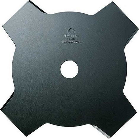 Disque coupe herbe 4 dents 255mm – Alésage 25,4mm – Pour débroussailleuses jusqu'à 36 cm³ – Coupe nette des herbes denses
