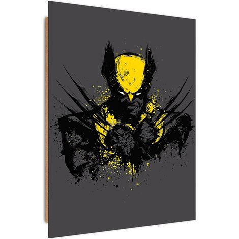 Tableau bois X-Men Wolverine - 50 x 70 cm (1/5)