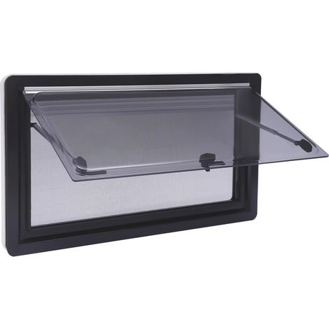 Ventana Caravana Ventana Camper 900 x 500 mm Ventana de exhibición lateral plegable ventana exterior empuje ventana con estor integrado y mosquitera