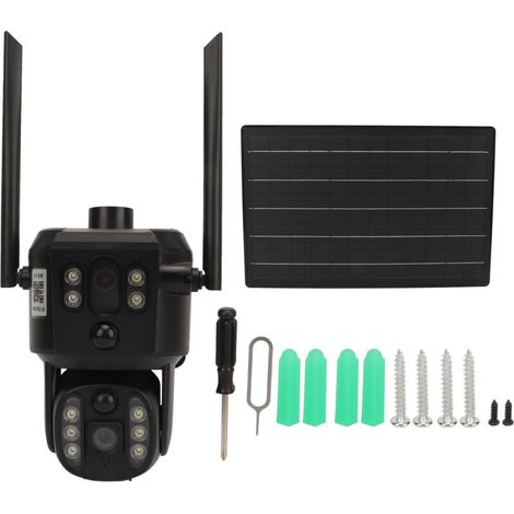 4K 8MP Dual Lens Solar Camera Security with Full Color Night Vision Voice Intercom Humanoid Intercom Tracking for Multiple Viewers (1/5)
