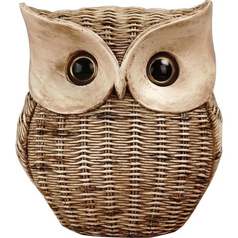 Sculpture Owl Figurine Décoration Maison Statue Résine Animale Cuisine Chambre Salon Bureau Tawny 12x7.5x14cm 350g Unique Cadeau Fête Noël (1/5)