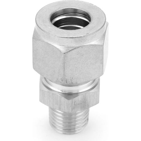 Raccord de tuyauterie en acier inoxydable SS304, filetage mâle 1/4NPT pour eau, huile et gaz (1/4-12) (1/5)
