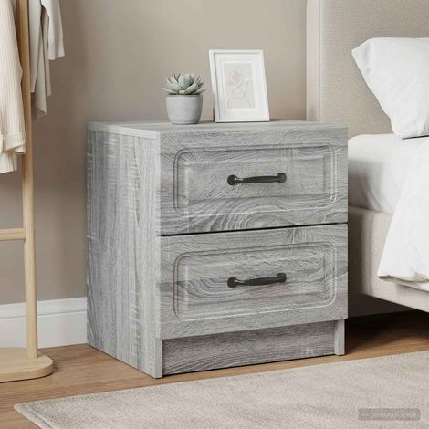 vidaXL Bedside Cabinet 2 pcs Grey Sonoma 43 x 34.5 x 44.5 cm (1/5)