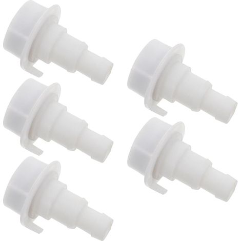 Conectores rápidos de metal blanco de 1/2 pulgada para lavadoras (paquete de 5) (1/5)