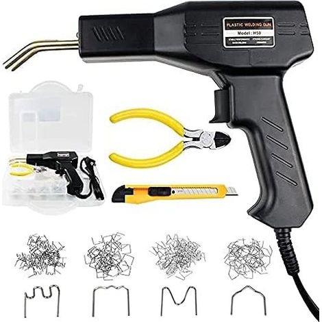 Máquina para reparar parachoques de automóvil, juego de pistola de soldar, máquina para reparar plástico, máquina para soldar plástico, equipo para soldar plástico (1/5)