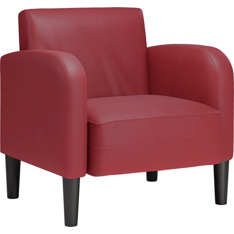 vidaXL Divano Sedia con Braccioli Rosso Vino 54 cm in Similpelle (1/5)