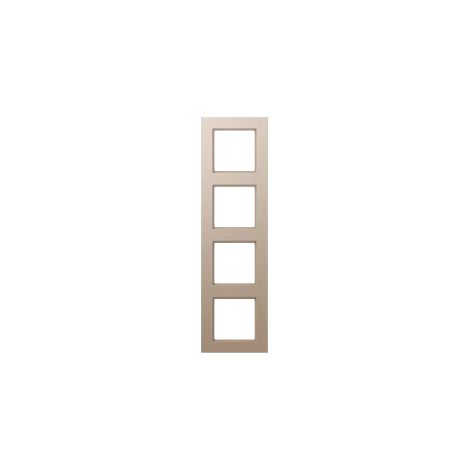 Jung Cadre 4x, A 550, thermoplastique laqué, champagne, montage vertical et horizontal A 5584 BF CH