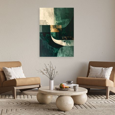 Wandbild Abstrakte Formen grün 40x60 (1/4)