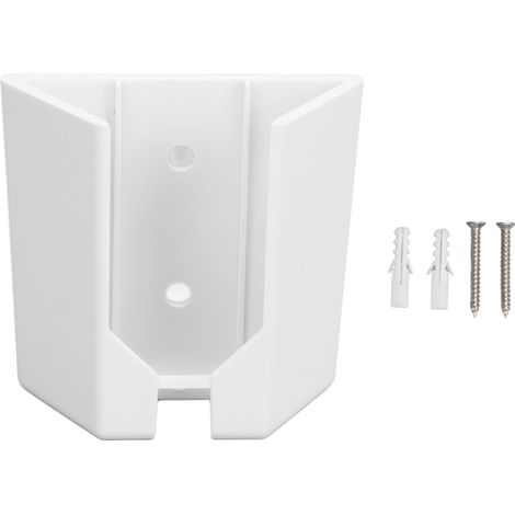 Soporte de pared profesional, compacto y elegante para adaptador Ethernet, color blanco. (1/5)