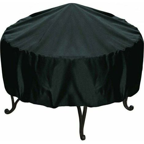 Funda redonda impermeable para fogata, resistente al viento y a los desgarros, fabricada con tela Oxford 210D, ideal para barbacoas y fogatas (120 x 75 cm).