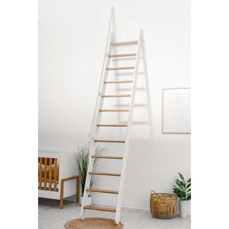 Minka Wangentreppe Flexiblo 300cm max. Geschosshöhe Eiche Weiß (1/5)