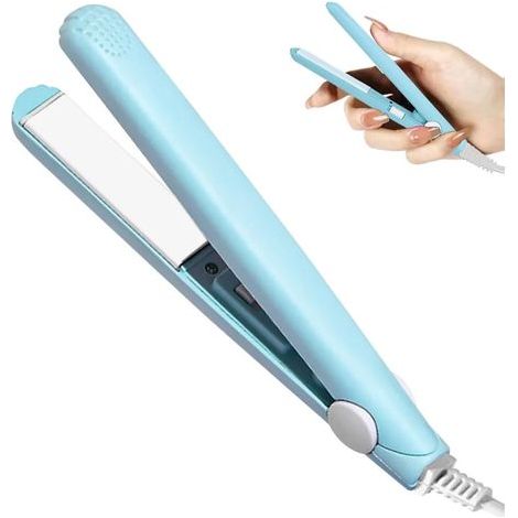 Mini lisseur, adapté à tous types de cheveux, lisseur portable - bleu (1/4)