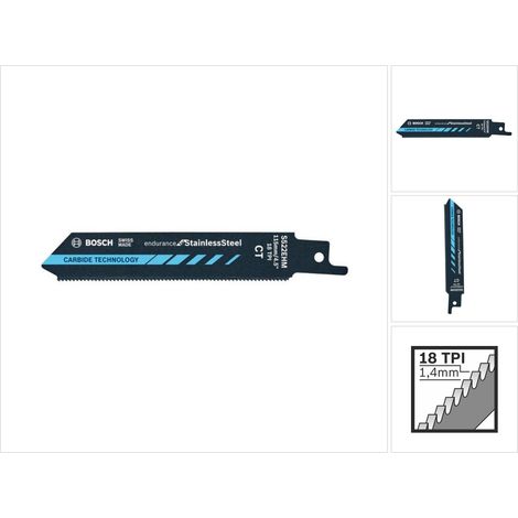 Bosch 2608653096 Hoja de sierra de sable S 522 EHM Endurance/Stainles Steel