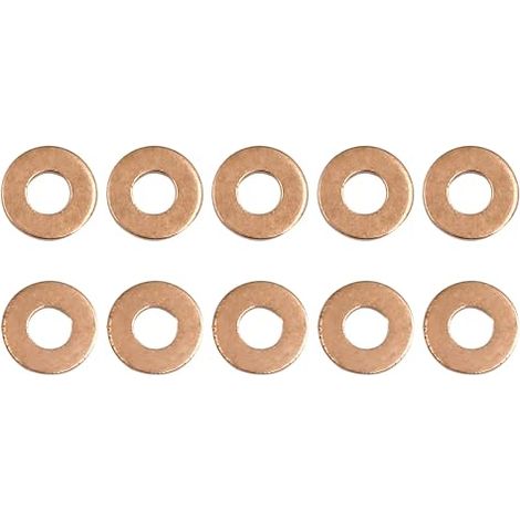4 mm x 9 mm x 1 mm (IDxODxT) Flat Copper Sealing Washers – Pack of 50 – Good for Industrial Machinery M4 Screws – Copper Flat Ring Gaskets (1/5)