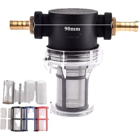 Filtro de agua, conector de cobre, múltiples opciones de malla, malla 40, 1/2 pulgada (13 mm) (1/2)