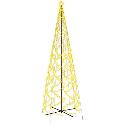 vidaXL Árbol de Navidad cónico 1400 LED blanco cálido 160x500 cm (1/2)
