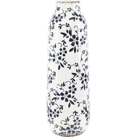 Blumenvase MULAI Steinzeug 35 cm Weiß