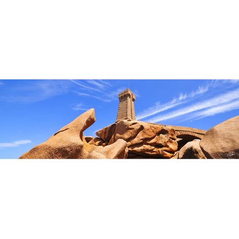Tableau sur toile phare de Men Ruz 45x135 cm - Impression sur Toile Murale Décorative - Image imprimée en HD sur Toile - Toile sur Châssis en Bois FSC - Fabriqué en France (1/4)