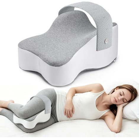 Kniekissen für Seitenschläfer – Ergonomisches Beinkissen mit extra langem Design, stützt Oberschenkel und Knie, erhöht den Schlafkomfort, mit (1/5)