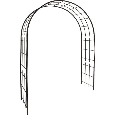 Arche de jardin fer vieilli 180x50x250 cm – Acier époxy résistant aux UV – Système d'emboîtement simple – Tuteur pour plantes grimpantes - car20 (1/6)