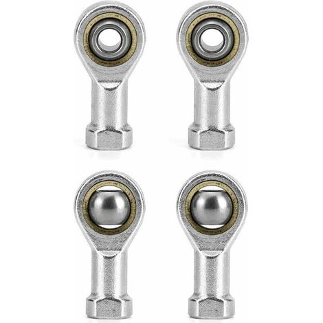 4 Pièces 6mm Embout Roulement à Rotule M6 x 1.0, Femelle Filétage Auto-Lubrifiantes (1/5)