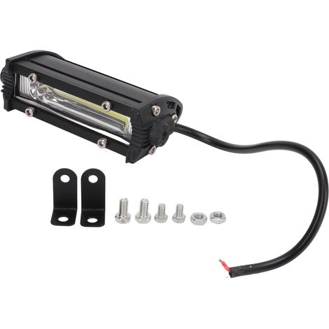 Bande lumineuse LED à une rangée de 18 W, température de couleur de 6000 K, adaptée aux véhicules tout-terrain tels que les camions, les véhicules tout-terrain et les SUV. (1/5)