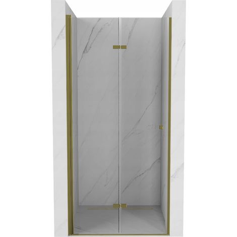 Mexen Lima Faltduschtür 80 cm, Transparent, Gold - 856-080-000-50-00 (1/5)