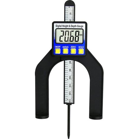 80 mm digitaler Tiefenmesser, Höhenmesser, LCD-Display, Messlineal für Tischkreissäge, Dickenmesser