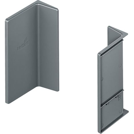 Hettich SAH 500 Set Abdeckkappe A 16-20mm Rueckwandversprung Kunststoff grau li/re